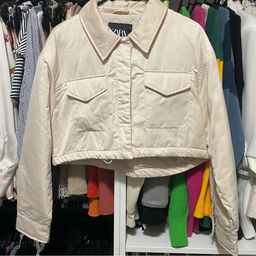 Zara cropped padded jacket NWT - Picture 2 of 7